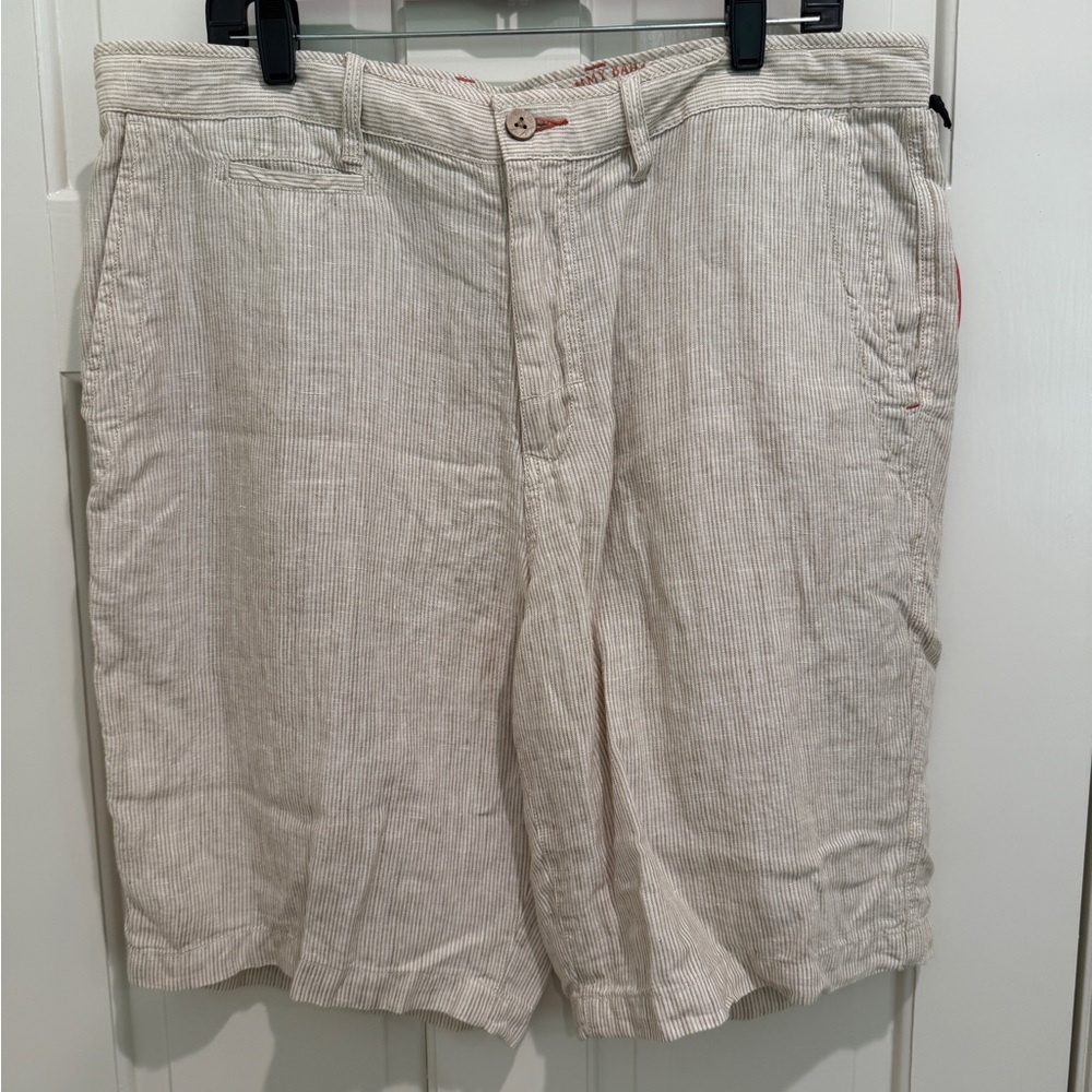 Tommy Bahama NWT Men's Linen Beige & White Striped Shorts